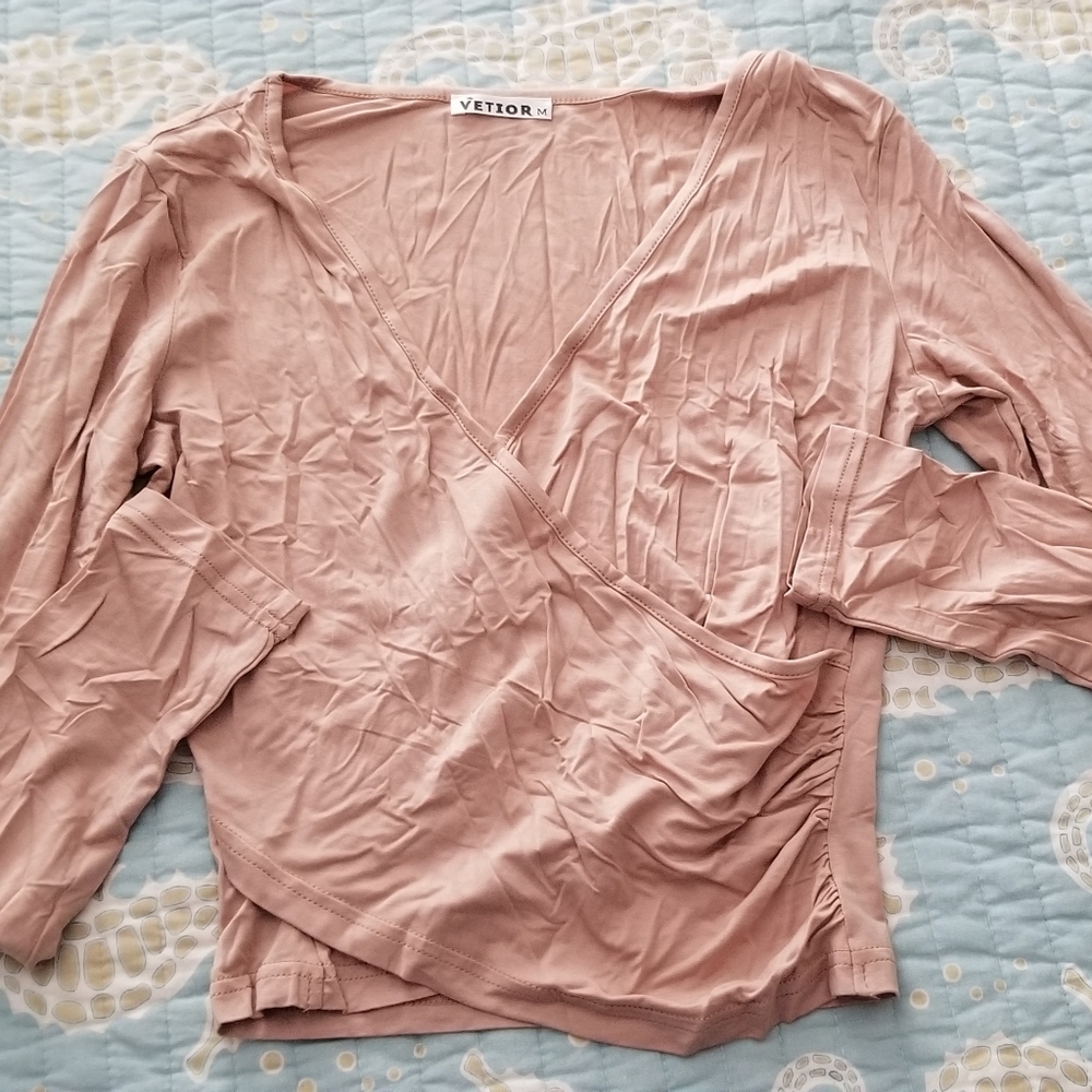 2 NWT, Crop wrap style tops